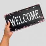 تابلو فلزی طرح Welcome کد Njd-26E0448 - Image 2