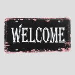 تابلو فلزی طرح Welcome کد Njd-26E0448