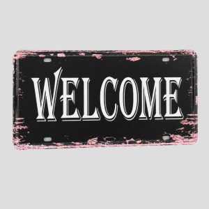 تابلو فلزی طرح Welcome کد Njd-26E0448