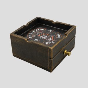 زیرسیگاری و جاسیگاری کشودار اسکلتی طرح جاده مرگ کد NJD-26E0473