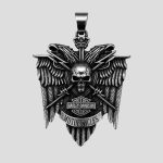 پلاک و گردنبند استیل اسکلتی مدل Harley Davidson کد Njd-26E0591 - Image 3