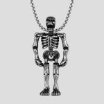 پلاک و گردنبند استیل اسکلتی مدل Spooky Scary Skeletons کد Njd-26E0586