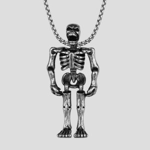 پلاک و گردنبند استیل اسکلتی مدل Spooky Scary Skeletons کد Njd-26E0586