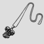 پلاک و گردنبند استیل طرح سیلندر اسکلتی کد Njd-26E0576 - Image 2