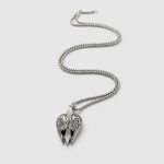 پلاک و گردنبند استیل طرح صلیب مدل بال فرشته کد Njd-26E0511 - Image 2