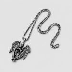 پلاک و گردنبند استیل طرح فرشته مرگ اسکلتی کد Njd-26E0561 - Image 2
