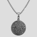 پلاک و گردنبند استیل طرح پنتاگرام مدل Seal of solomon کد Njd-26E0476