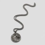 پلاک و گردنبند دو رو استیل وایکینگی طرح Howling Wolf کد Njd-26E0501 - Image 2