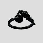 انگشتر گوتیک طرح کلاغ و دانه جادویی کد ICH-26F0661 - Image 5