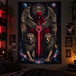 بک دراپ طرح متاترون مدل AL-Dajjal کد ICH-26F0503 ابعاد 100 در 145 سانتی متر - Image 2
