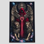 بک دراپ طرح متاترون مدل AL-Dajjal کد ICH-26F0503 ابعاد 100 در 145 سانتی متر
