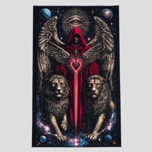 بک دراپ طرح متاترون مدل AL-Dajjal کد ICH-26F0503 ابعاد 100 در 145 سانتی متر