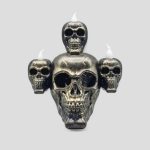 دکور اسکلتی چراغ دار سه شعله مدل 4-Skulls کد Dbm-26F0478 - Image 2