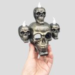 دکور اسکلتی چراغ دار سه شعله مدل 4-Skulls کد Dbm-26F0478 - Image 5