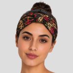 هدبند اسکلتی مدل Skulls & Floral کد ICH-26F0352