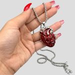 گردنبند لاکت طرح قلب تپنده کد ICH-26F0641 - Image 4