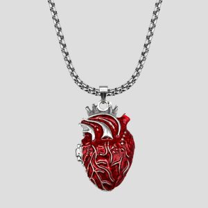 گردنبند لاکت طرح قلب تپنده کد ICH-26F0641