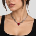 گردنبند گوتیک طرح قلب تسخیر شده کد ICH-26F0646 - Image 2