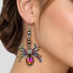 گوشواره هالووینی طرح عنکبوت هولوگرامی کد ICH-26F0651 - Image 2