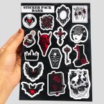 استیکر گوتیک مدل Wicked Roses کد Hsm-26G01345 - Image 3