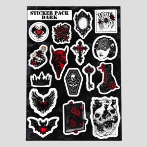 استیکر گوتیک مدل Wicked Roses کد Hsm-26G01345