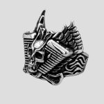 انگشتر اسکلتی مدل Skull V-Twin کد Njd-26G0701 - Image 3