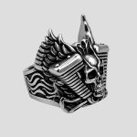 انگشتر اسکلتی مدل Skull V-Twin کد Njd-26G0701 - Image 4