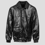 جکت چرم اسپرت مدل Philipp Plein کد 26G0377 مشکی - Image 5