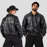 جکت چرم اسپرت مدل plein کد 26G0372 مشکی
