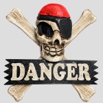 دیوارکوب اسکلتی طرح دزد دریایی مدل Wooden pirate کد MZF-26H0593 - Image 4