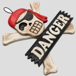 دیوارکوب اسکلتی طرح دزد دریایی مدل danger کد MZF-26H0608 - Image 2