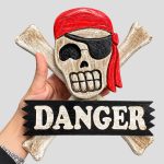 دیوارکوب اسکلتی طرح دزد دریایی مدل danger کد MZF-26H0608 - Image 5
