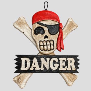 دیوارکوب اسکلتی طرح دزد دریایی مدل danger کد MZF-26H0608
