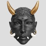 دیوارکوب طرح شیطان مدل Oni Mask کد Khk-26H0598