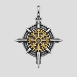 پلاک و گردنبند دورو استیل مدل Helm Of Awe کد Njd-26G0711 - Image 3